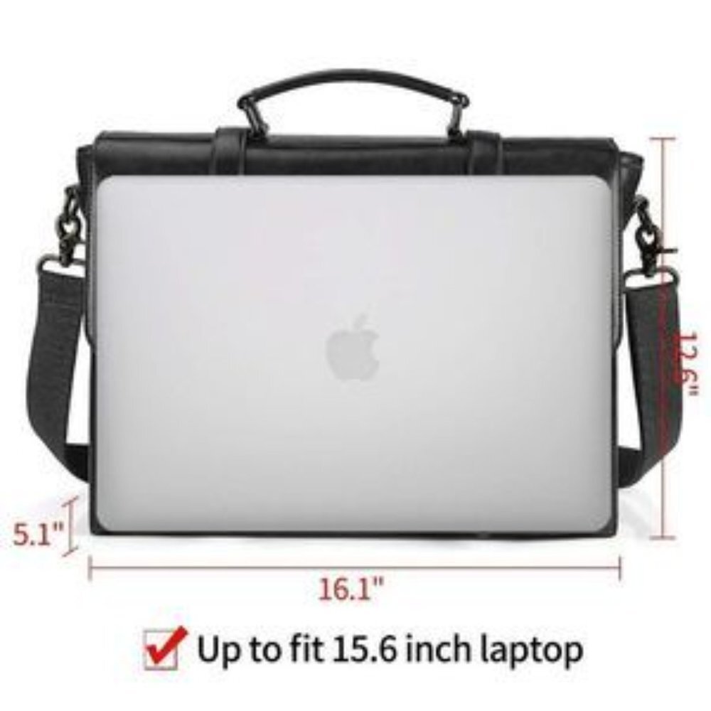 New Men's Messenger Bag Vintage Black Waterproof Bag​ - Picture 6 of 8
